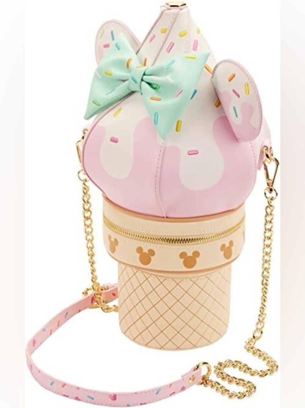 NEW Loungefly Stitch Shoppe Disney Minnie Soft Serve Ice Cream Crossbody Bag